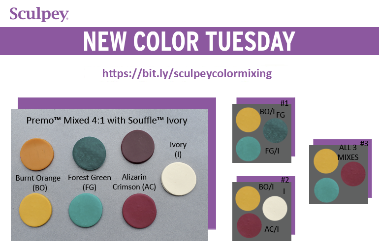 Polymer Clay Color Recipes Sculpey Souffle Sculpey Premo 