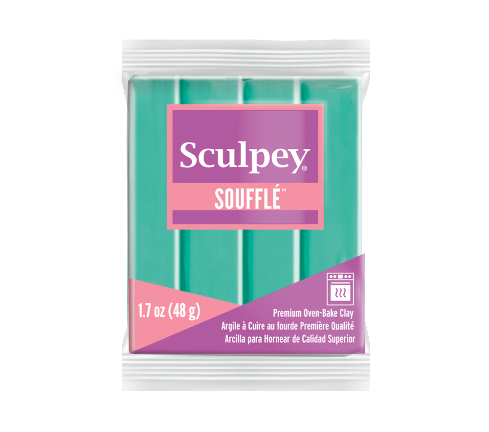 Sculpey Souffle - 1.7 oz Bar, Fiji, Sculpey Souffle Polymer Clay