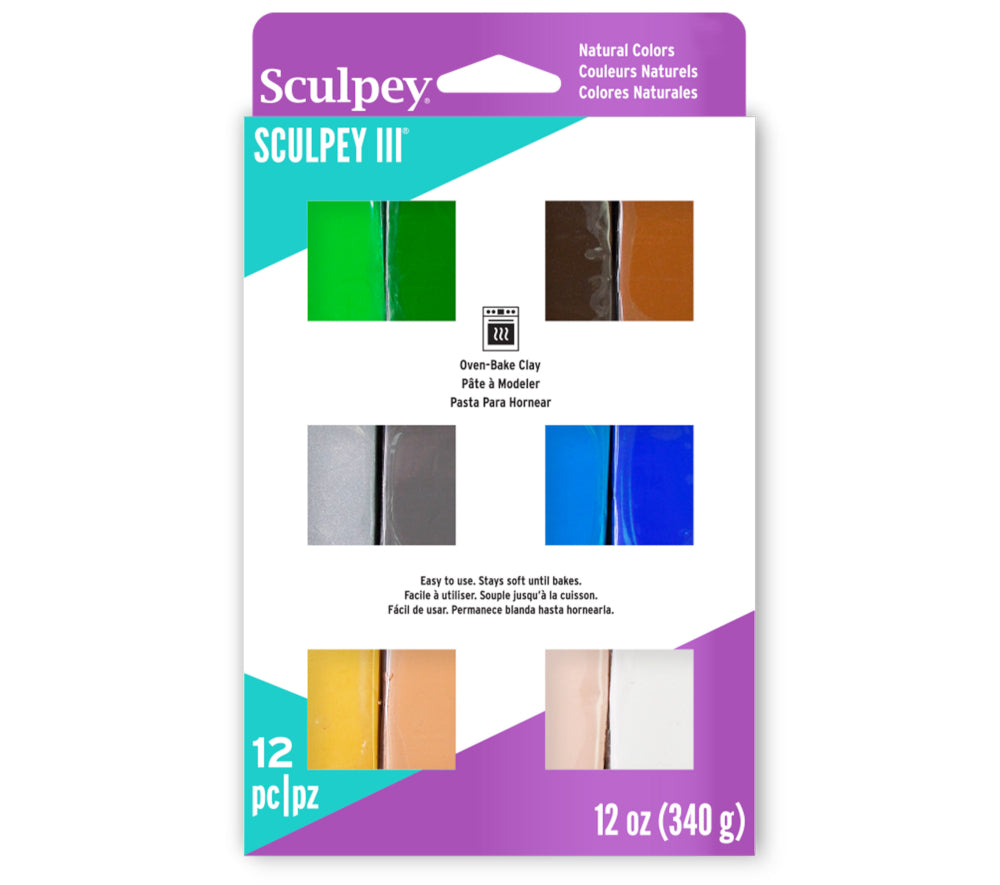 M00112x3 MOREZMORE 3 Pack Polyform Sculpey Air-Dry Polymer Clay