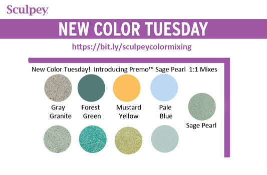 New Color Tuesday! Introducing Sculpey Premo™ Sage Pearl