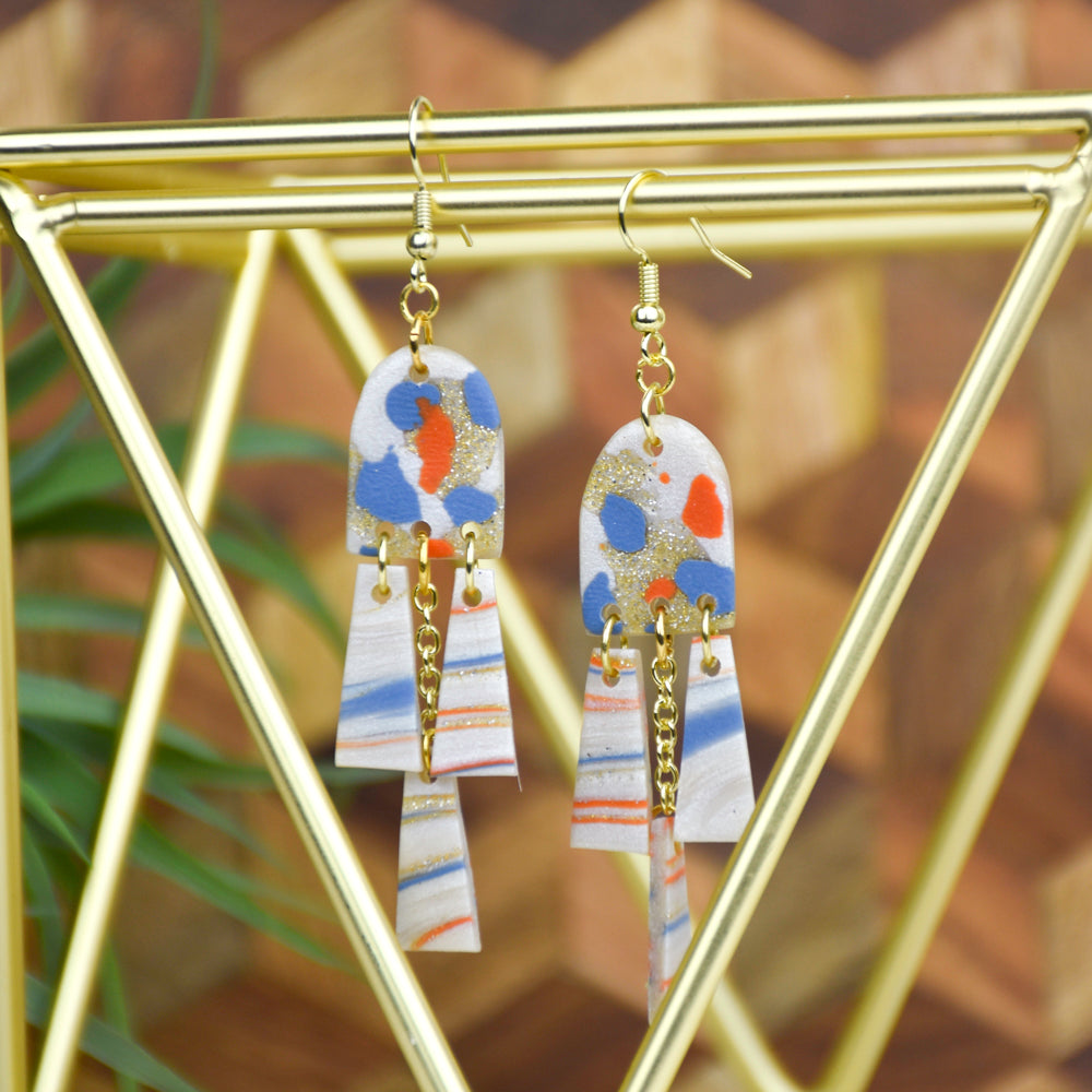 Sculpey Premo™ and Sculpey Soufflé™ Terrazzo Earrings