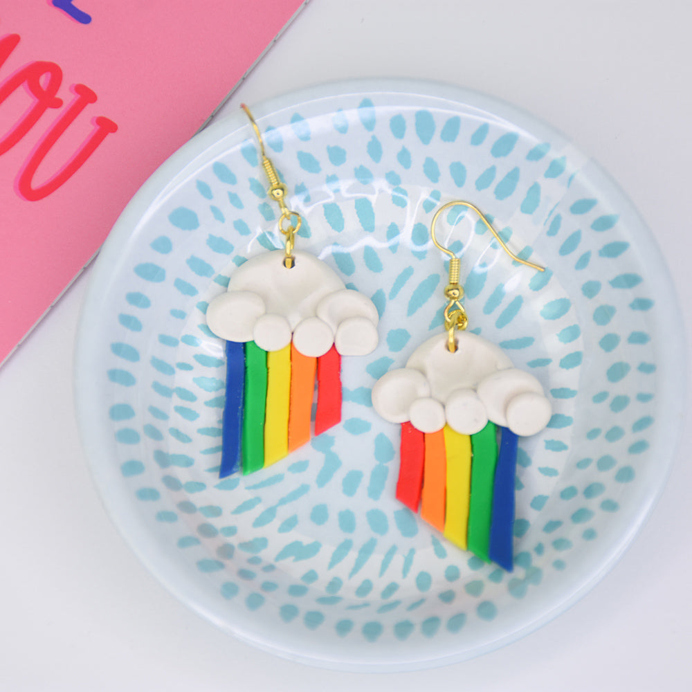 Sculpey Bake Shop® Bendy Clay Rainbow Earrings