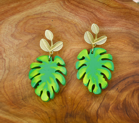 Liquid Sculpey® Tropical Leaf Earrings