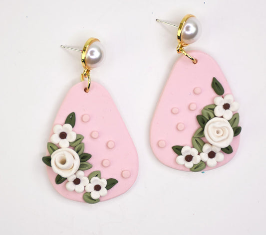Sculpey Premo™ Light Pink Slab Earrings