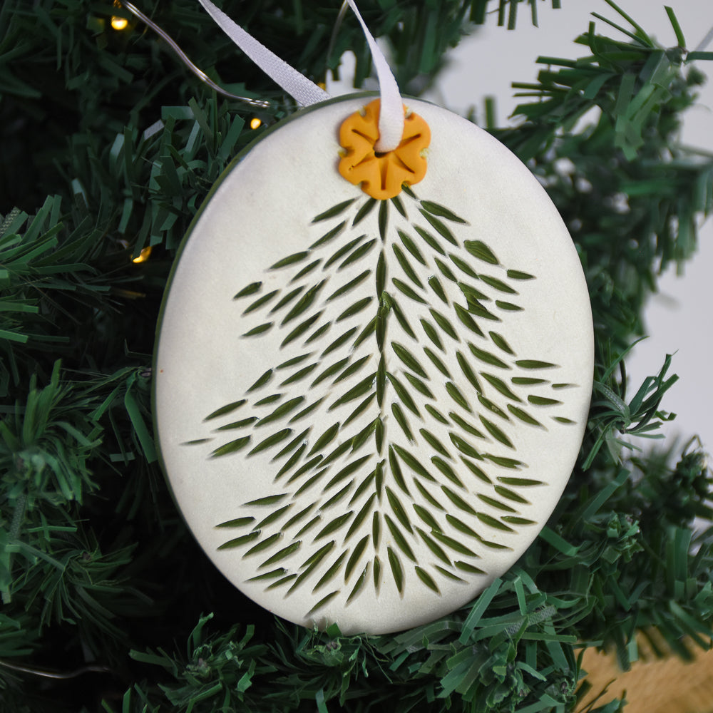 Sculpey Premo™ Carved Christmas Tree Ornament