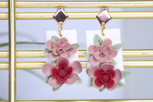 Sculpey Soufflé™ Floral Slab Earrings