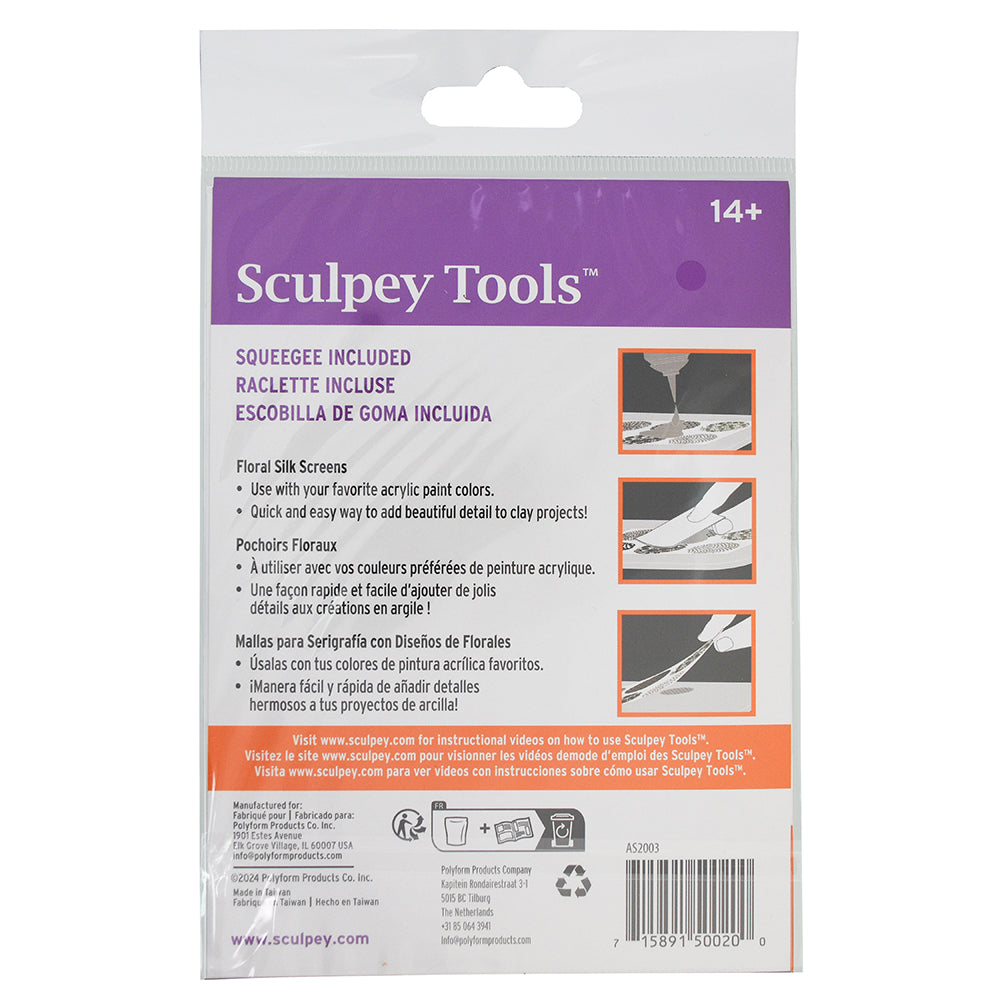 Sculpey Tools™ Floral Silk Screens