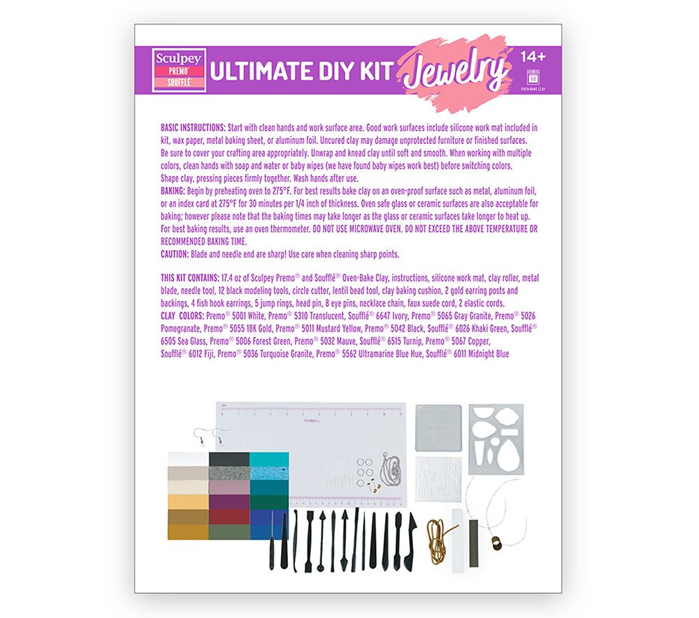 DIY Jewelry Making Kit for Girls and Teens With Oven-bake Jewelry Clay.  Made in USA, Kylee Bracelet Stainless Steel Bracelet 