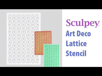 Sculpey Tools™ Stencil - Art Deco Lattice