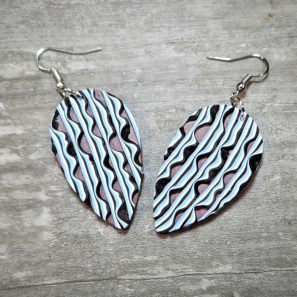 Quick Vertical Mokume Gane Earrings