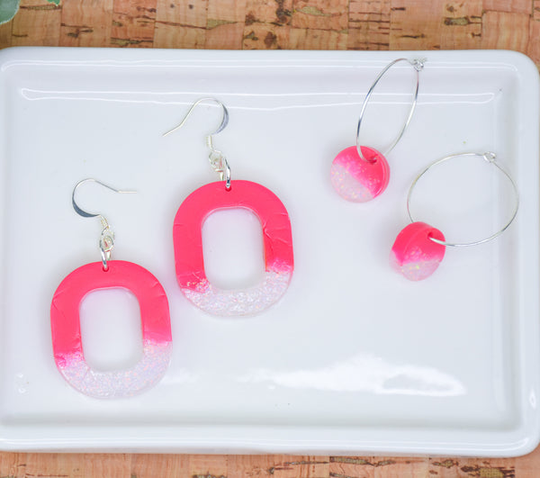 Plastic on sale round earrings