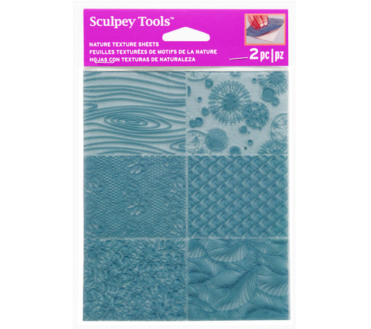Geometric Sculpey Tools Texture Sheet Set, Reusable 2 Piece Set,polymer  Clay, Jewelry Making and Mixed Media, Great for All Skill Levels 