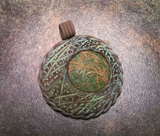 Sculpey Soufflé  Carved Bubble Pendant