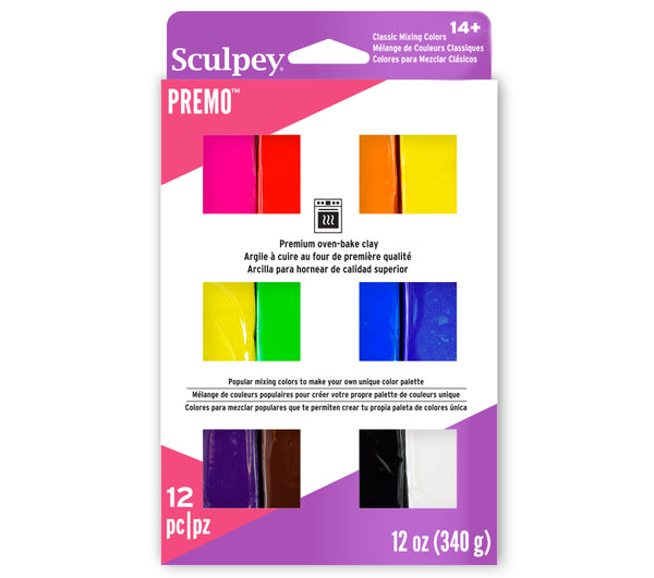 Polyform Premo Sculpey 12 pack, 30ml, multicolor